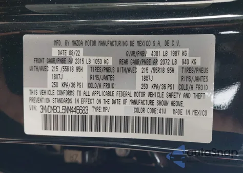 2022 Mazda Cx-30 Preferred from USA, damaged, VIN 3MVDMBCL5NM445683